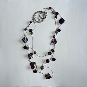 Purple & Silver Multi-hue Necklace by G.H. Bass & Co.